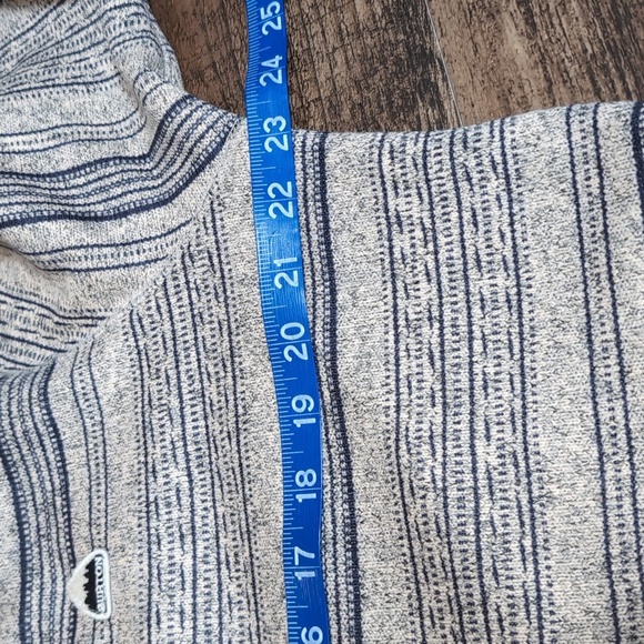 Burton Dry Ride Fleece Lined Striped 6 Button Henley Hoodie Size Small Snowboard - Picture 12 of 13